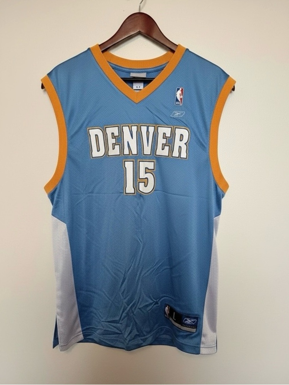 Y2K Reebok 2003-06 NBA 
Denver Nuggets Carmelo Anthony 15 Blue Jersey Men’s L